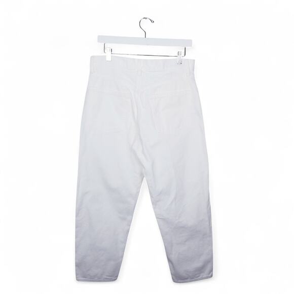 GAP Barrel Jeans High Rise 100% Cotton White - Size 29 8R - Picture 3 of 5